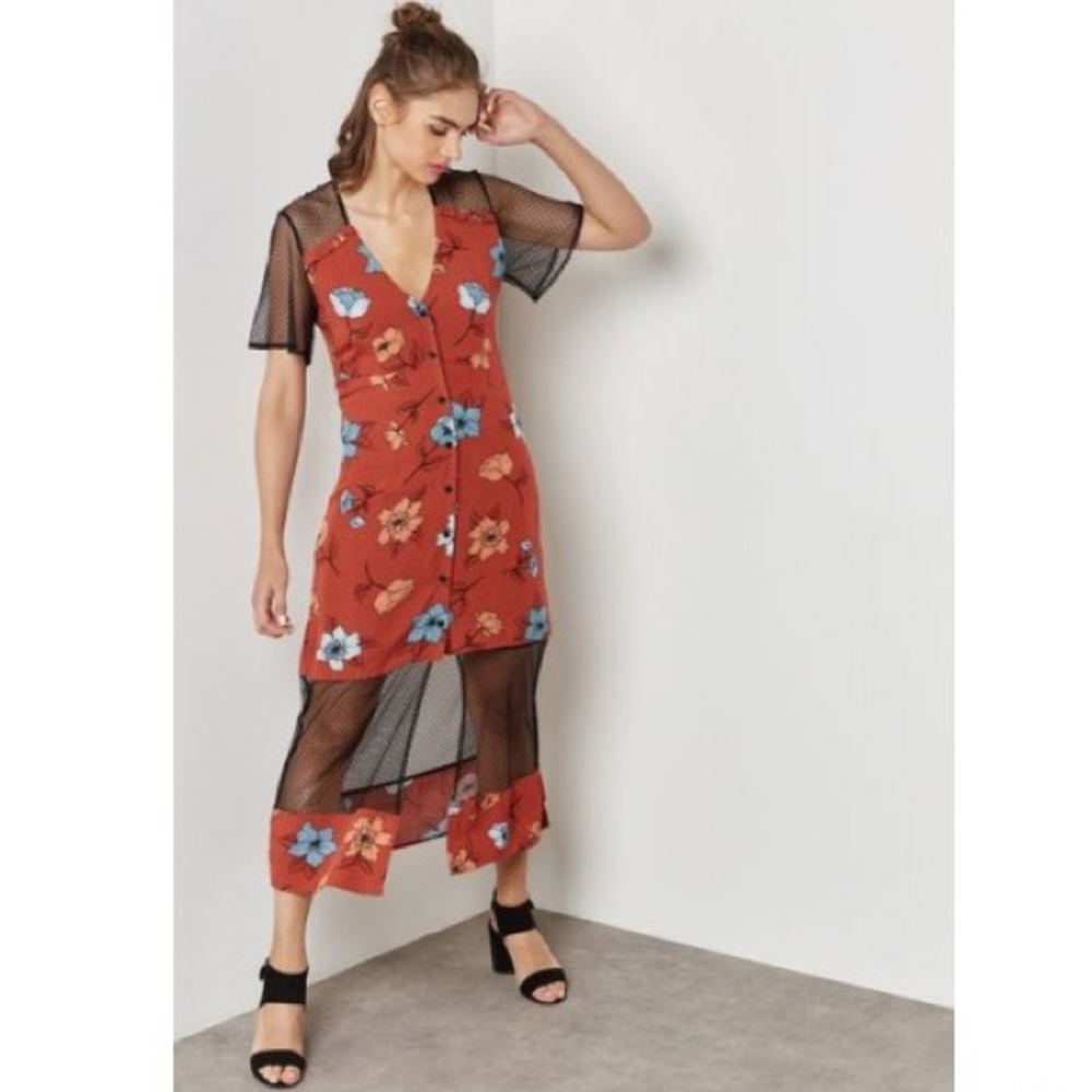 MINKPINK Summer Mesh Maxi Dress